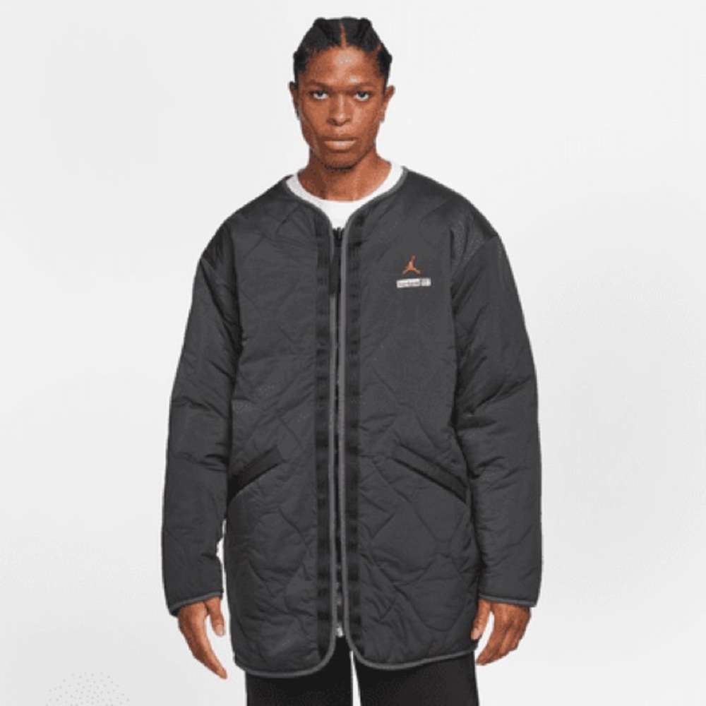 Nike Black Puffer Coat with Red Logo